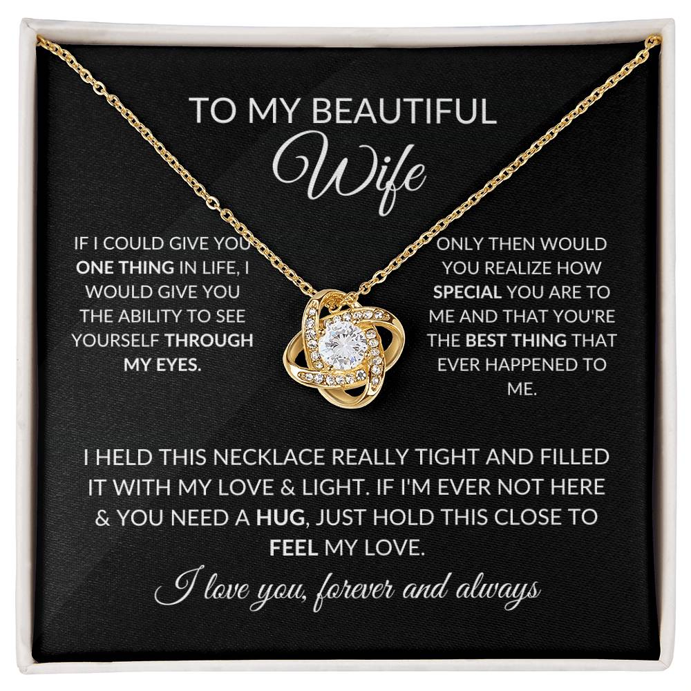 Valentines Day Gifts For Wife, To My Wife Necklace From Husband With Message Card, To My Soulmate Necklace For Women, Necklace For Wife From Husband, Soulmate Gifts For Her, Birthday Gifts For Wife