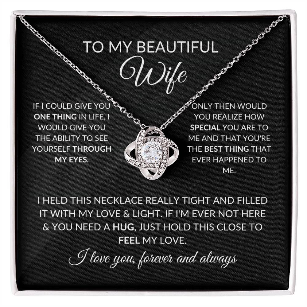 Valentines Day Gifts For Wife, To My Wife Necklace From Husband With Message Card, To My Soulmate Necklace For Women, Necklace For Wife From Husband, Soulmate Gifts For Her, Birthday Gifts For Wife