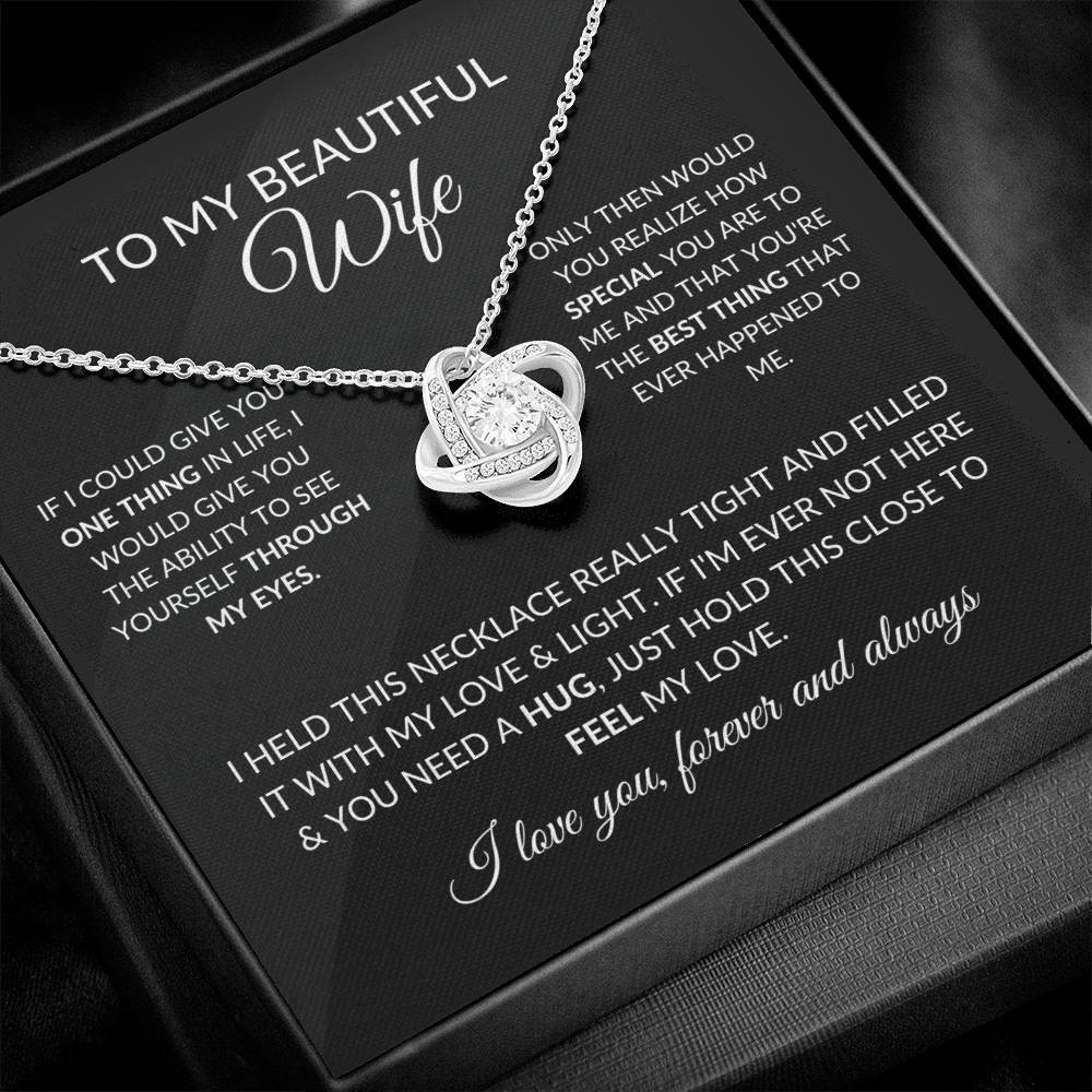 Valentines Day Gifts For Wife, To My Wife Necklace From Husband With Message Card, To My Soulmate Necklace For Women, Necklace For Wife From Husband, Soulmate Gifts For Her, Birthday Gifts For Wife