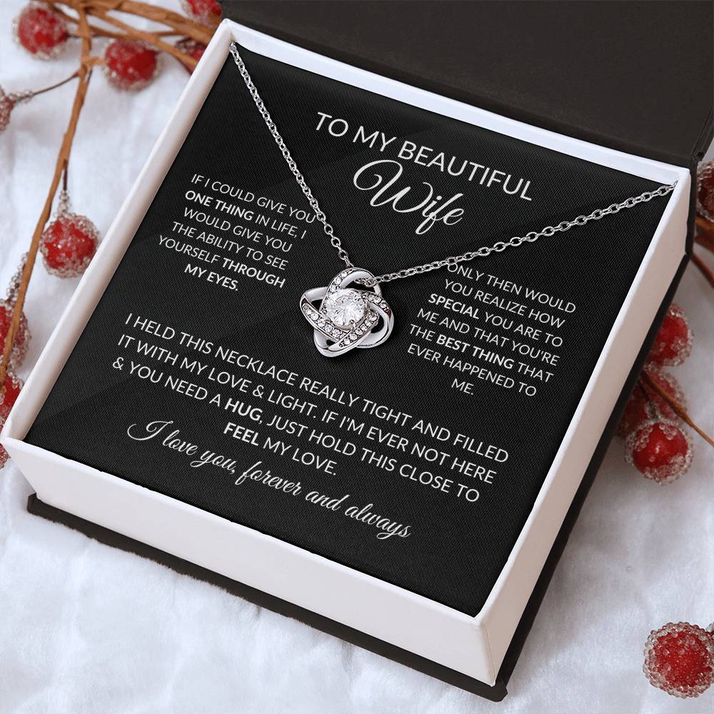 Valentines Day Gifts For Wife, To My Wife Necklace From Husband With Message Card, To My Soulmate Necklace For Women, Necklace For Wife From Husband, Soulmate Gifts For Her, Birthday Gifts For Wife