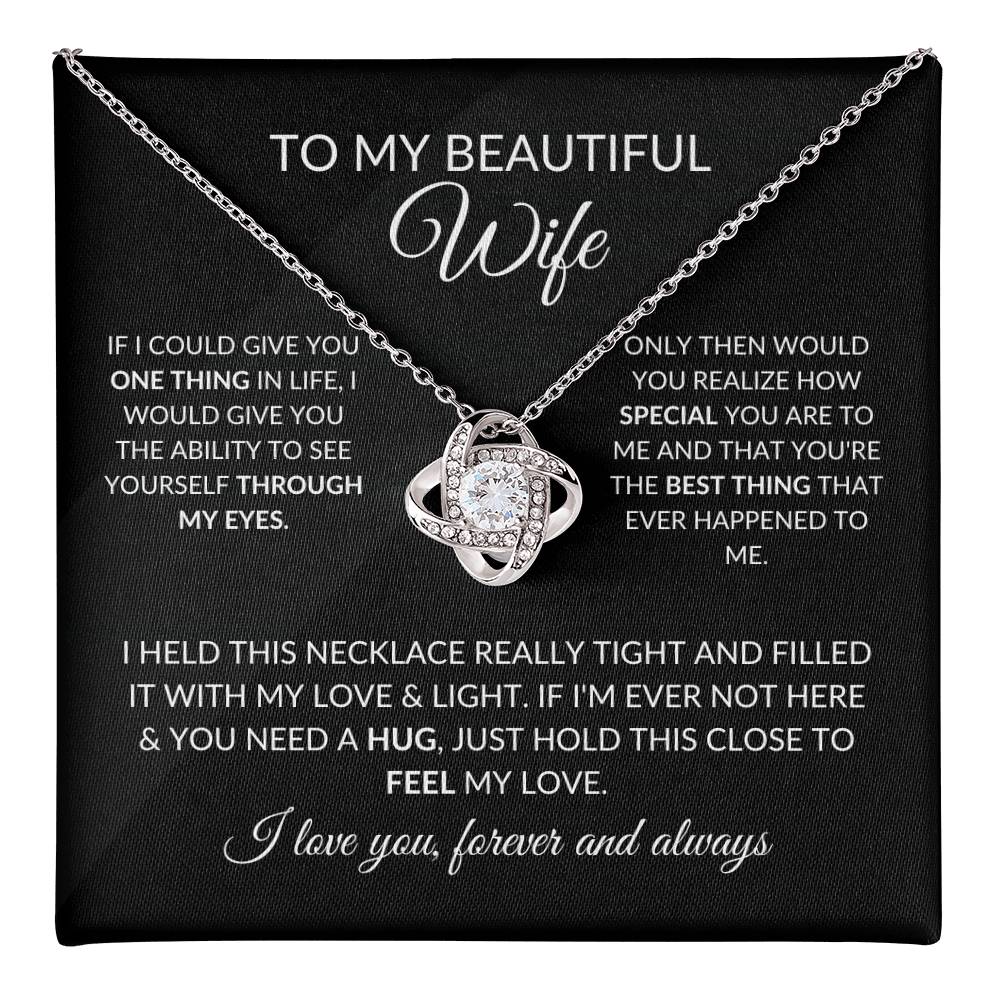 Valentines Day Gifts For Wife, To My Wife Necklace From Husband With Message Card, To My Soulmate Necklace For Women, Necklace For Wife From Husband, Soulmate Gifts For Her, Birthday Gifts For Wife