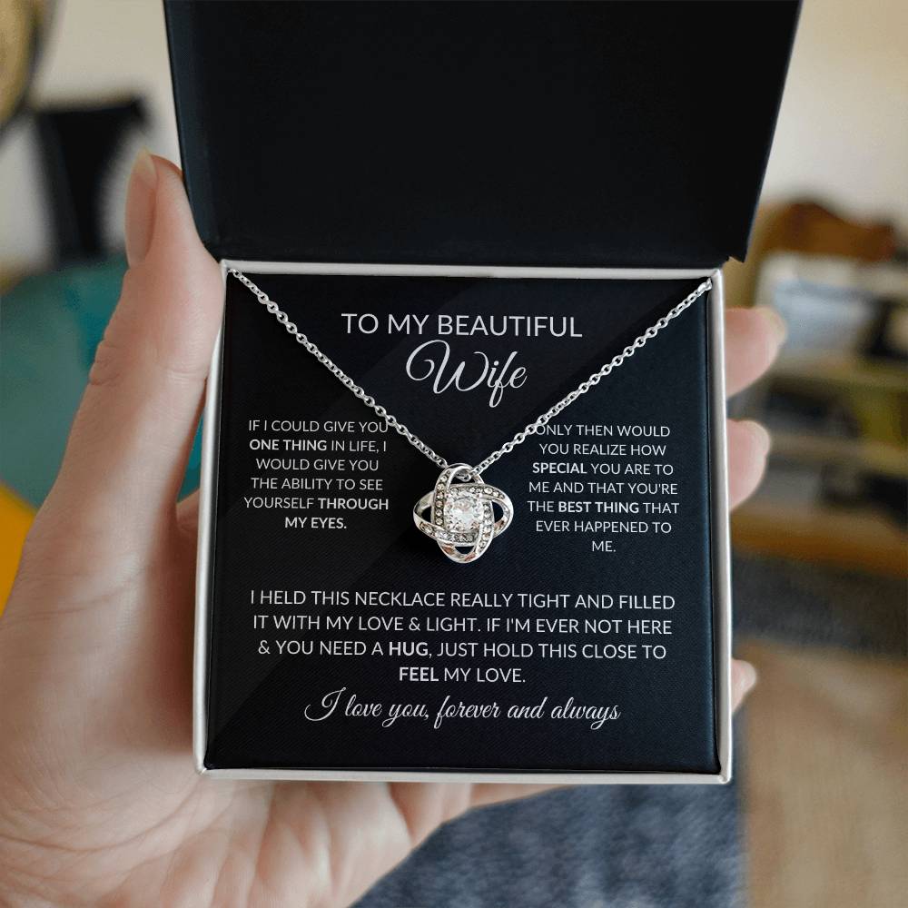 Valentines Day Gifts For Wife, To My Wife Necklace From Husband With Message Card, To My Soulmate Necklace For Women, Necklace For Wife From Husband, Soulmate Gifts For Her, Birthday Gifts For Wife