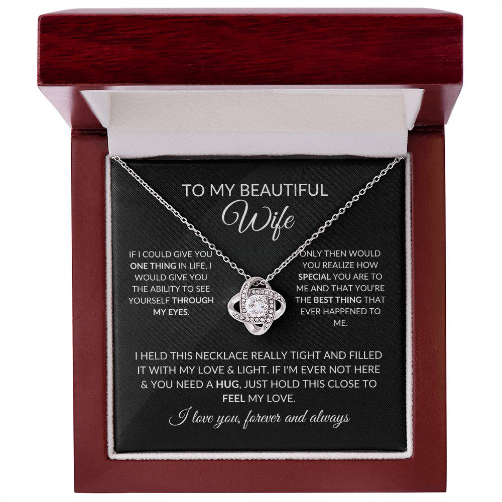 Valentines Day Gifts For Wife, To My Wife Necklace From Husband With Message Card, To My Soulmate Necklace For Women, Necklace For Wife From Husband, Soulmate Gifts For Her, Birthday Gifts For Wife