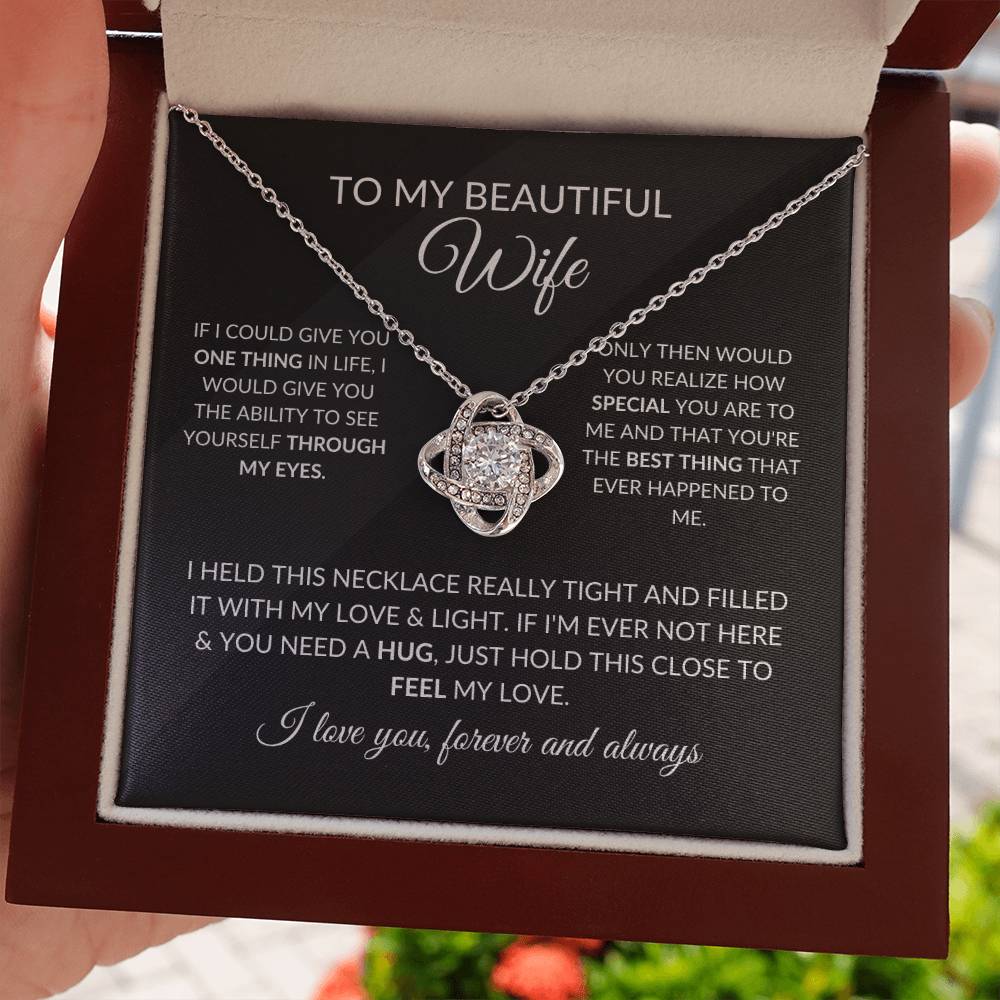 Valentines Day Gifts For Wife, To My Wife Necklace From Husband With Message Card, To My Soulmate Necklace For Women, Necklace For Wife From Husband, Soulmate Gifts For Her, Birthday Gifts For Wife