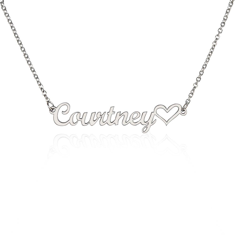 Custom Name Necklace w/Heart