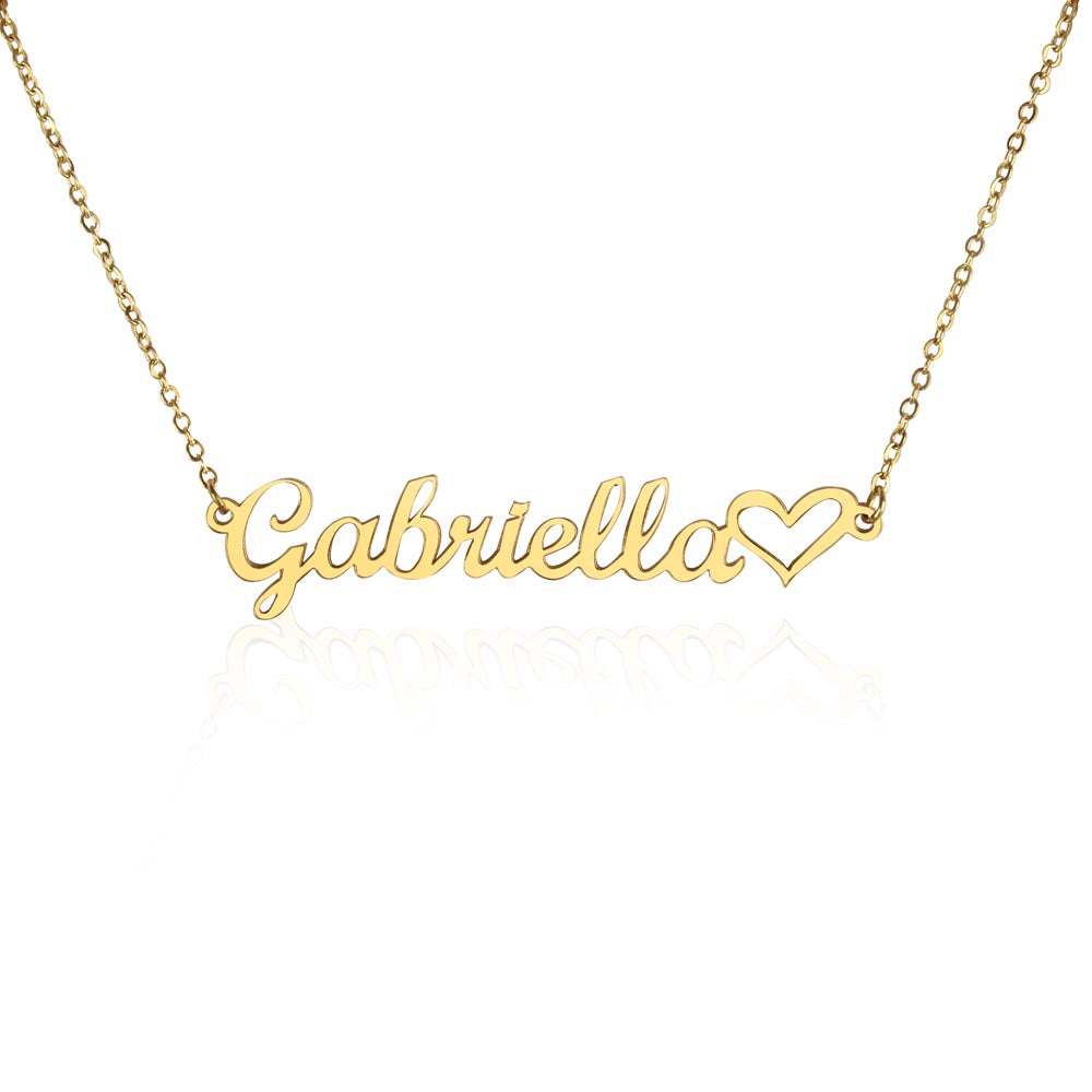 Custom Name Necklace w/Heart