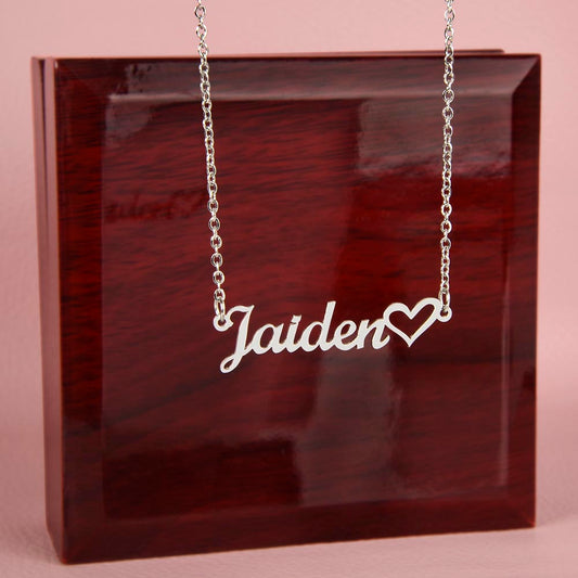 Custom Name Necklace w/Heart