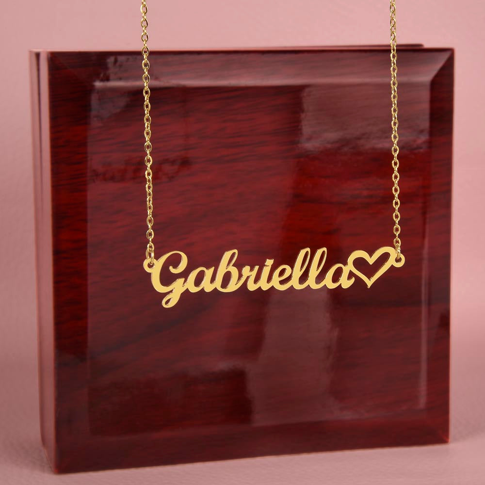 Custom Name Necklace w/Heart